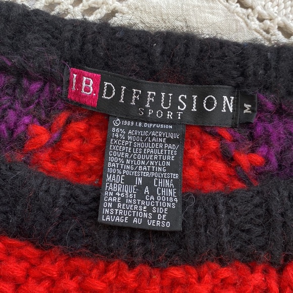 Vintage wool blend knit patterned sweater - Picture 4 of 4